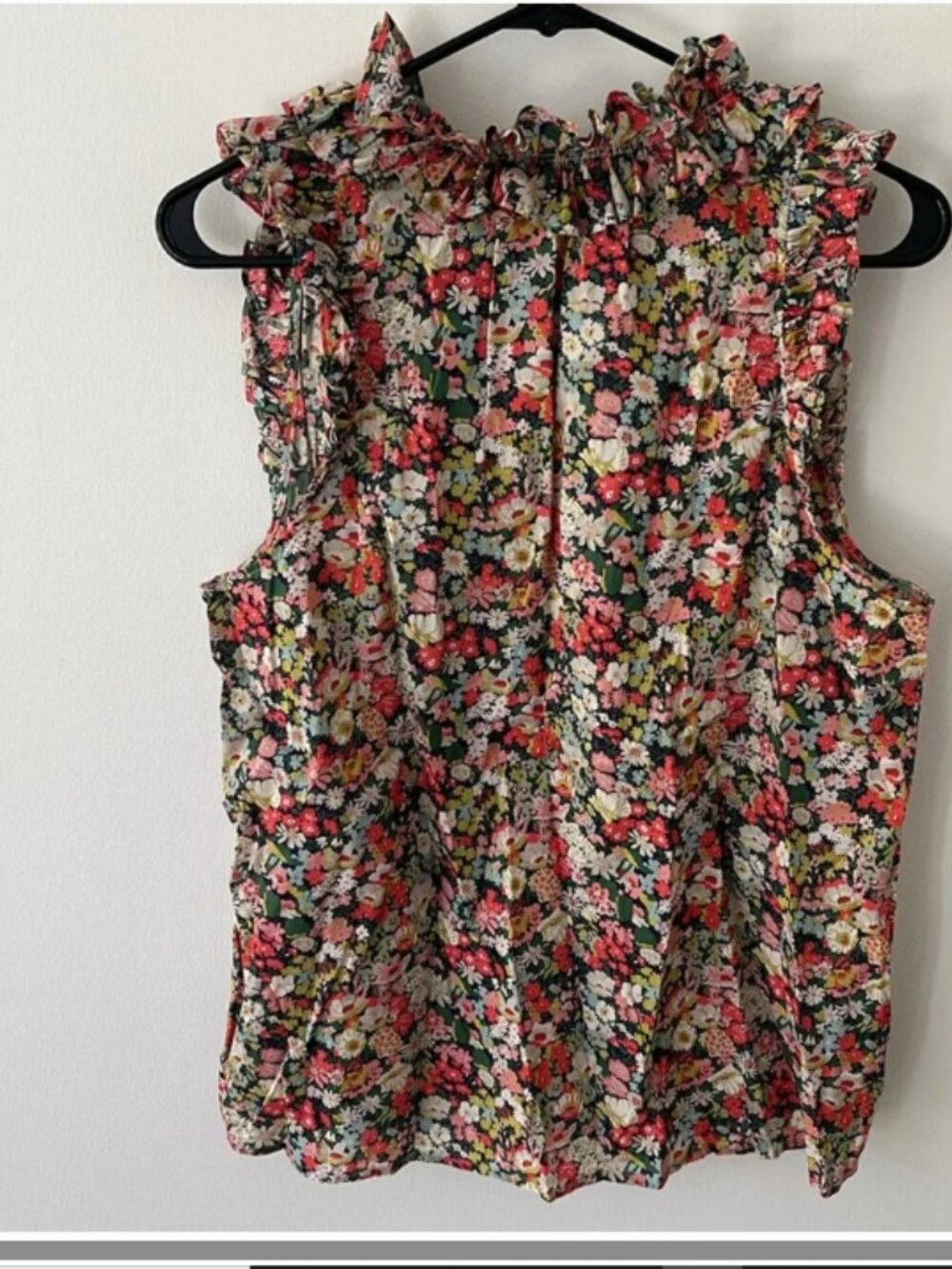 J. Crew Liberty of London Floral Ruffle Neck Blouse - Picture 6 of 7